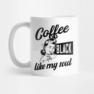 Black Like My Soul Vintage Illustration Coffee Mug